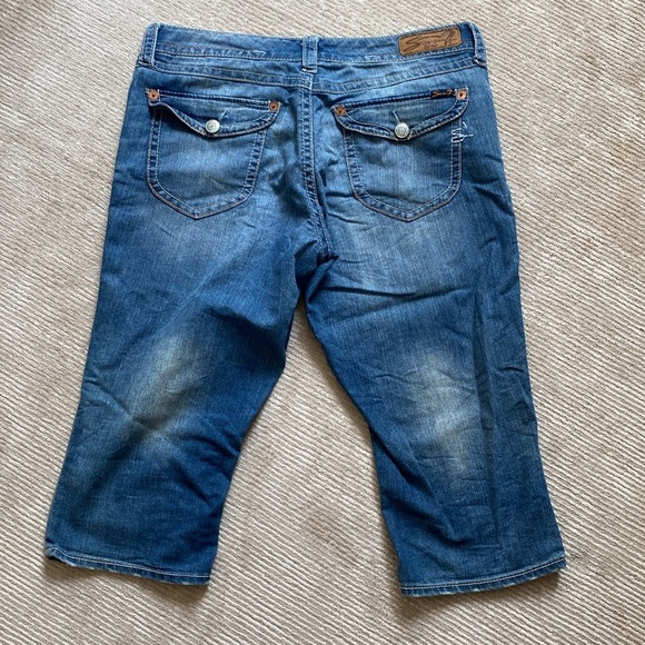 Seven7 Jeans Vintage Denim Faded Mid Light Wash Jean Capris Size 12 - Picture 6 of 8